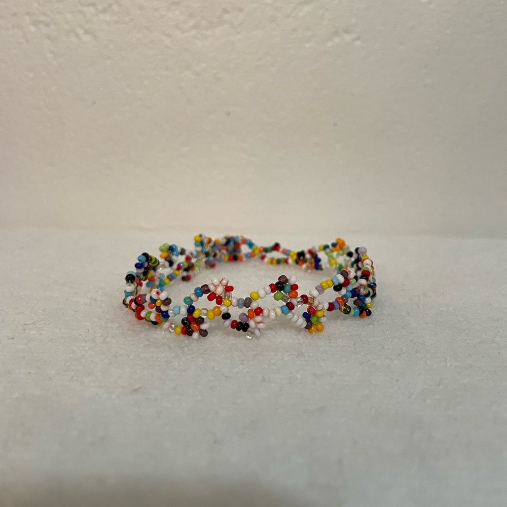 Huichol Beaded Flower Bracelet
